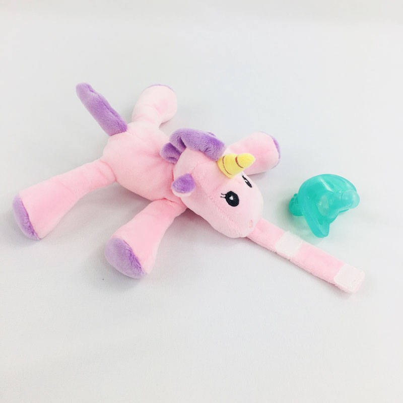 ✿ Baby pacifier toys, a variety of silicone pacifiers,removable hanging animal plush toys 【prettyhat】