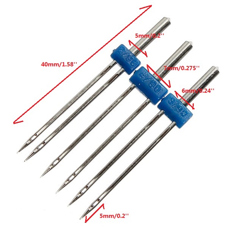Bộ 3 Kim Khâu Kép Kích Thước 2.0 / 90 3.0 / 90 4.0 /
