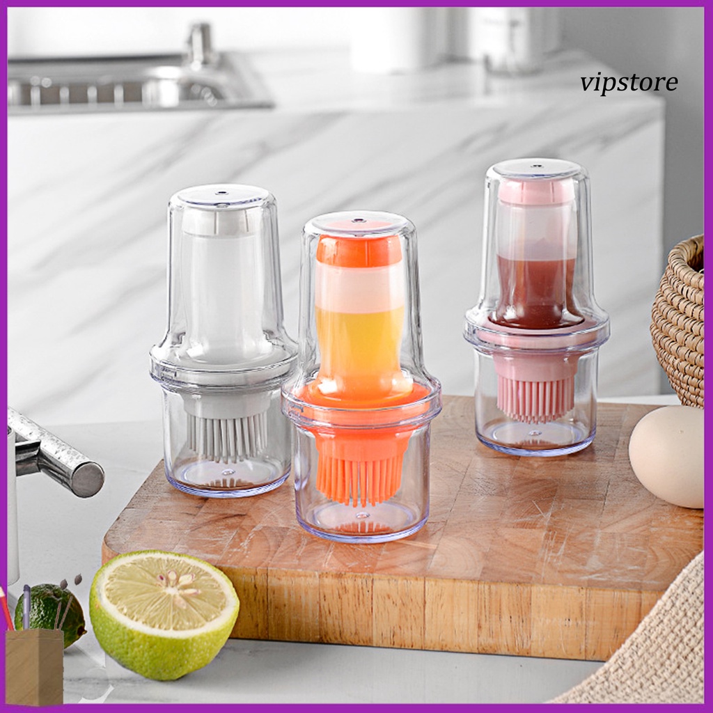 Bình Đựng Dầu Kèm Cọ Quét Bằng Silicone Chịu Nhiệt Sáng Tạo Đa Năng Cho Nhà Bếp