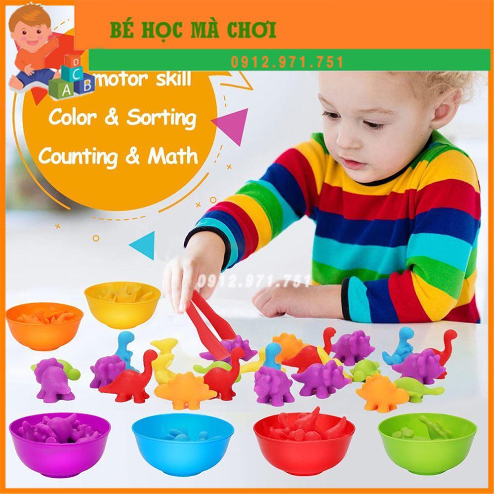 Bộ Đồ Chơi Phân Loại Động Cơ Màu Cầu Vồng Cho Bé