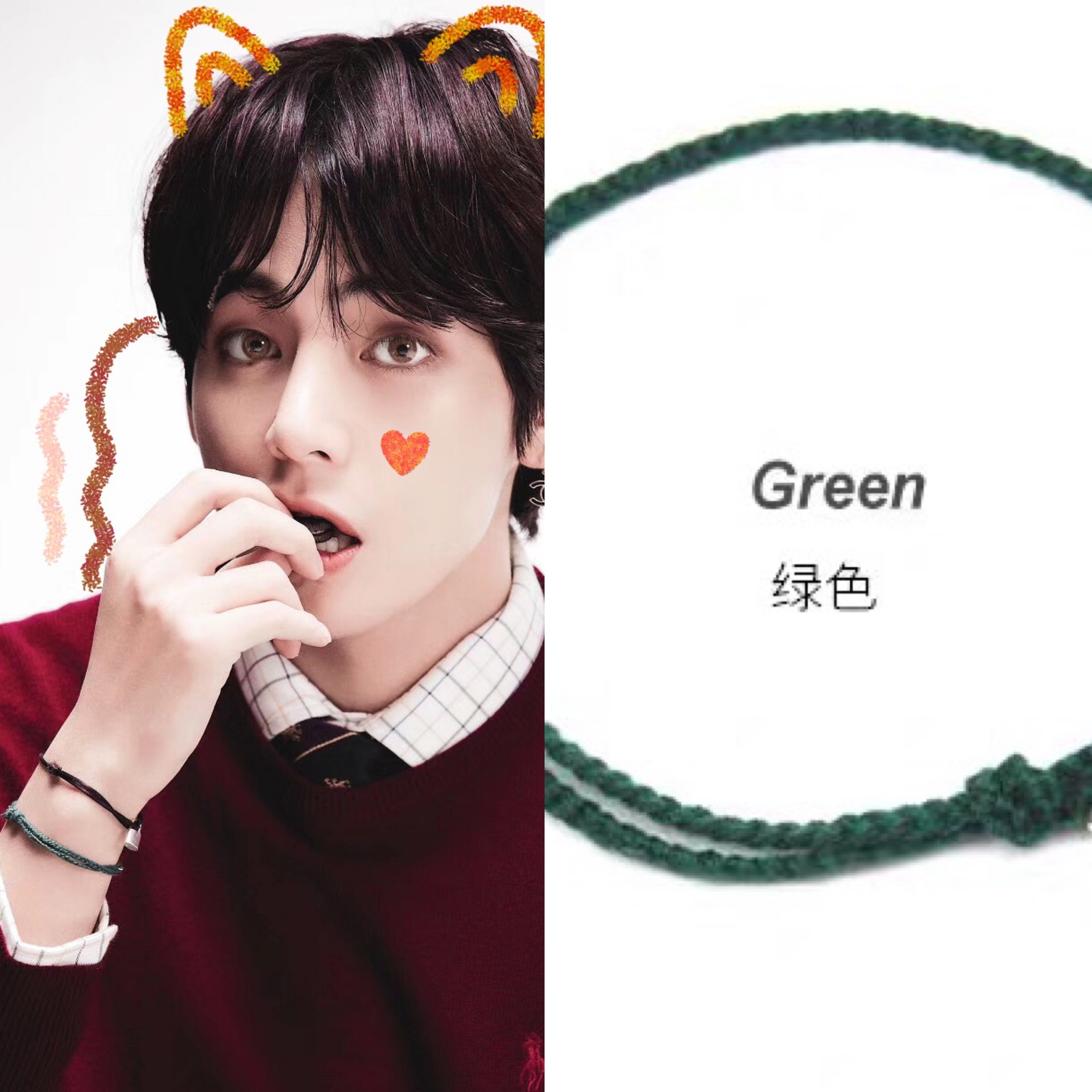 BTS Vòng tay dệt tay Van SUGA Cùng một đoạn Vòng tay đôi Bangtan Boys Vòng tay điều ước VÒNG TAY HANDMADE cùng Vân Unisex