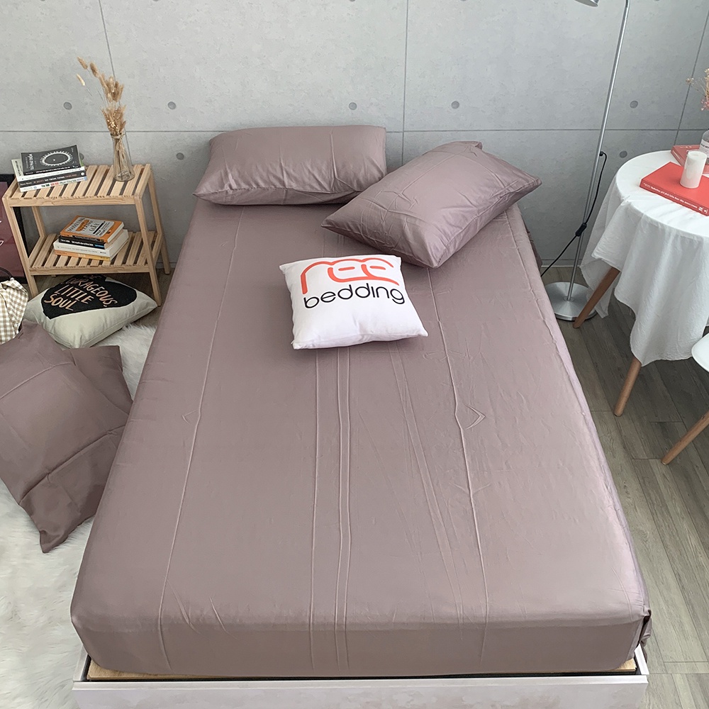 Bộ ga giường và vỏ gối Cotton Lụa TENCEL 60s REE Bedding mềm mát sang trọng đủ size nệm TCL108