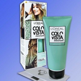 (Hàng Đức) Thuốc nhuộm tóc tạm thời L'oreal Colorista Washout màu mint (dòng Colovista)