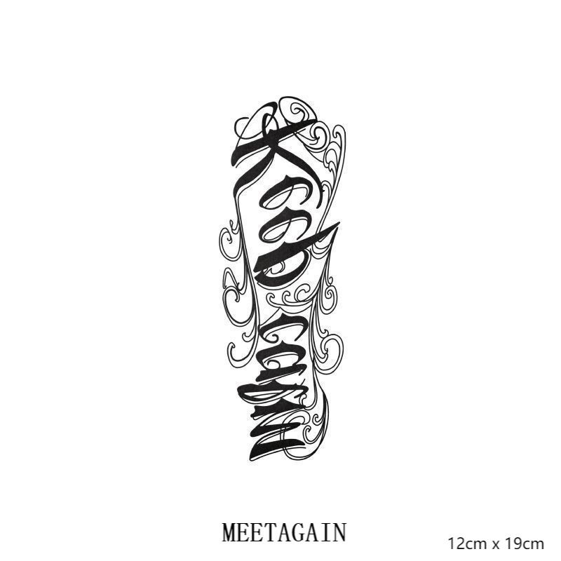 Hình xăm dán tạm thời mẫu Xl-020 chống thấm nước cao cấp 12cm x 19cm có thể duy trì hiệu ứng đến 15 ngày