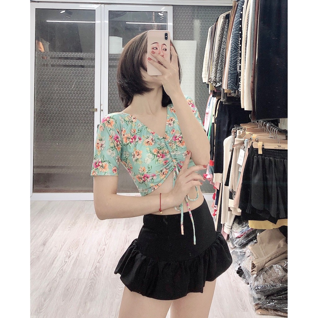 Bikini 2 mảnh côc tay nên xanh nỗn váy siêu đẹp mặc đi biển đi bơi