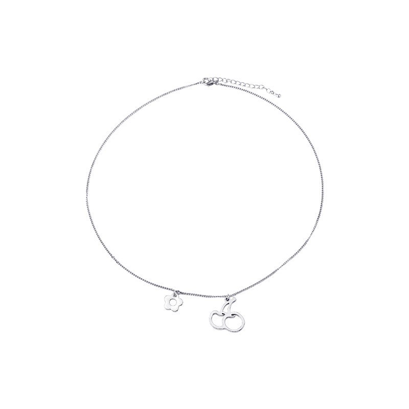 Dây chuyền mặt hình quả cherry phong cách hip hop thời trang đơn giản 191152