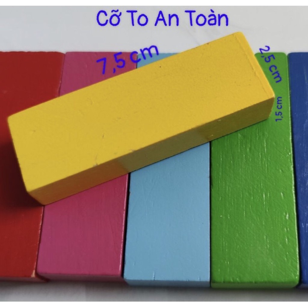 Bộ Đồ Chơi Rút Gỗ 48 Thanh Gỗ Size Lớn Và 1 Xúc Xắc Hàng Việt Nam - Gỗ Cao Su Cao Cấp