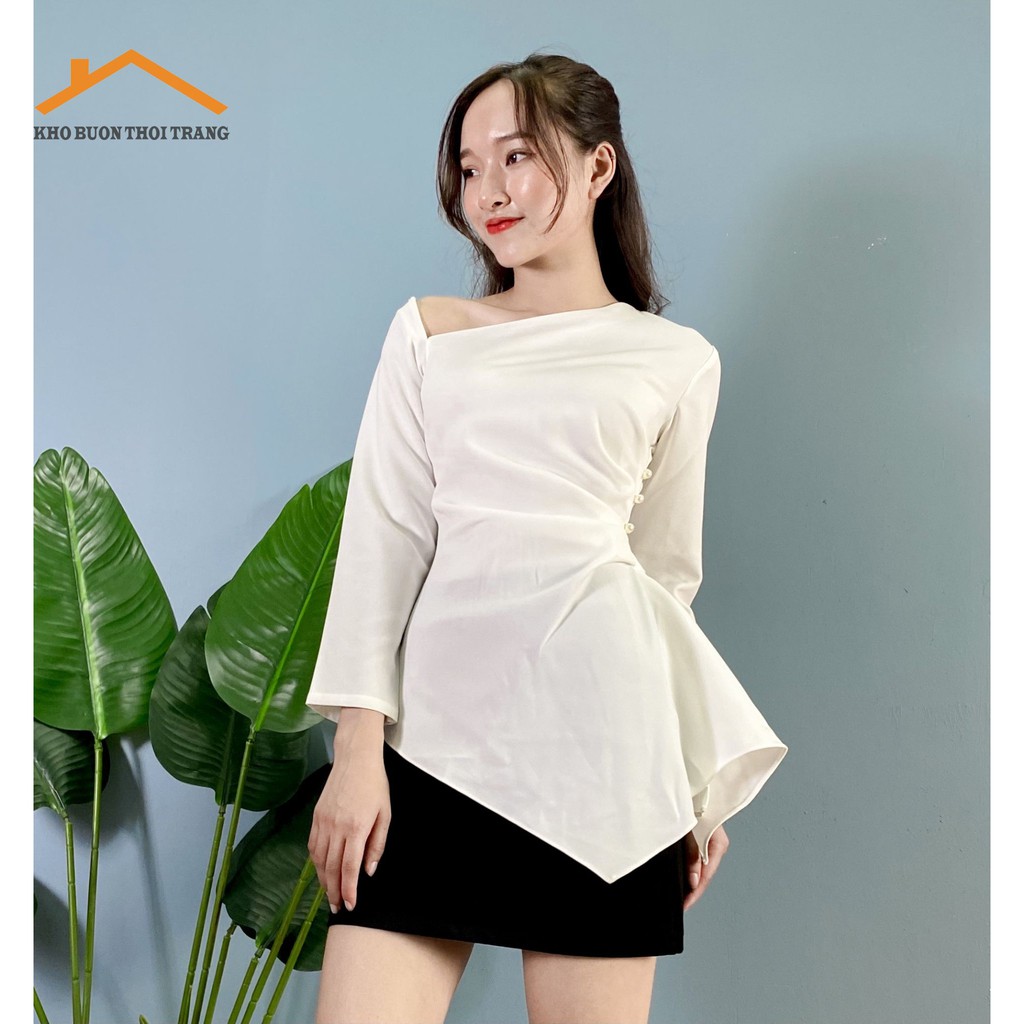 ÁO SƠ MI LỆCH VAI VẠT CHÉO | BigBuy360 - bigbuy360.vn