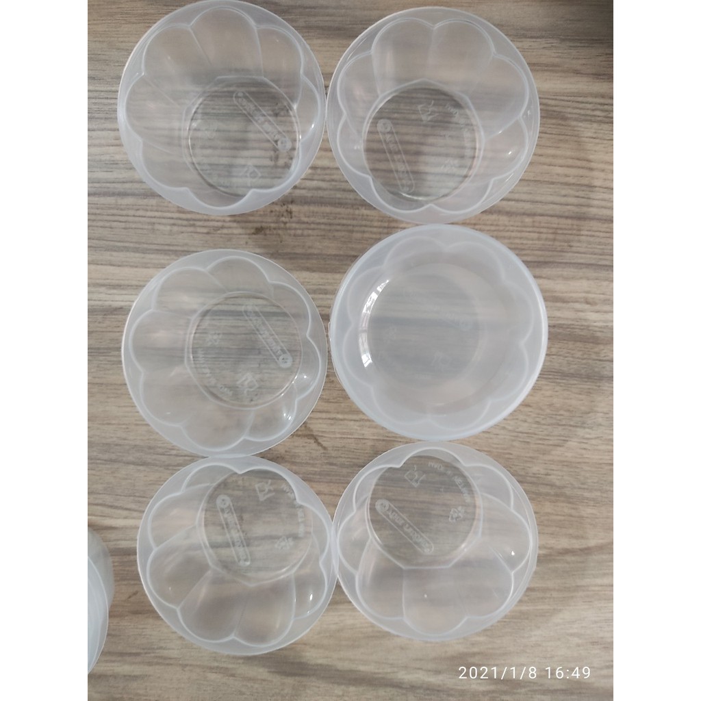 50 Khuôn Bánh Flan/ Sữa Chua/ Rau Câu Hình Bông 90ml - Kèm Nắp Đậy 90ml