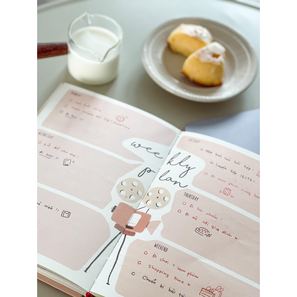 Combo Sổ Crabit Playful Daily Bullet Journal - Sổ in sẵn layout bullet journal 12 tháng, in màu