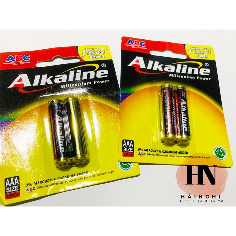 PIN ABC ALKALINE VỈ 2 VIÊN AA  & AAA HÀNG CHÍNH HÃNG