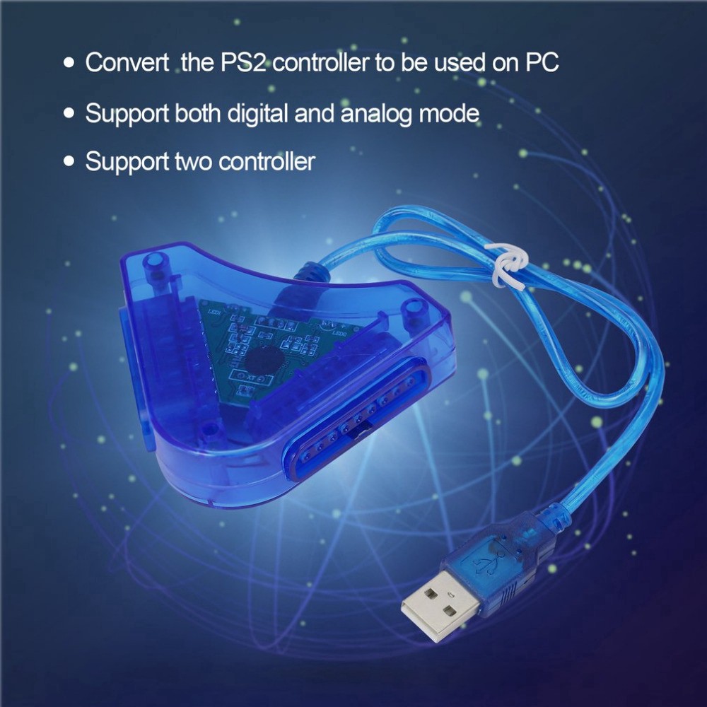 Dây cáp nối 2 cổng USB cho tay cầm chơi game PS1 PS2 - Hàng nhập khẩu