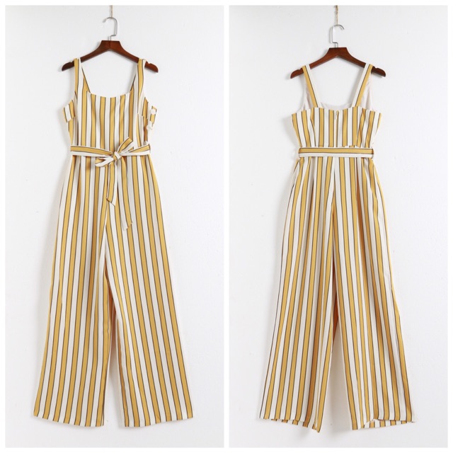 Bộ Jumpsuit kẻ sọc T.opshop