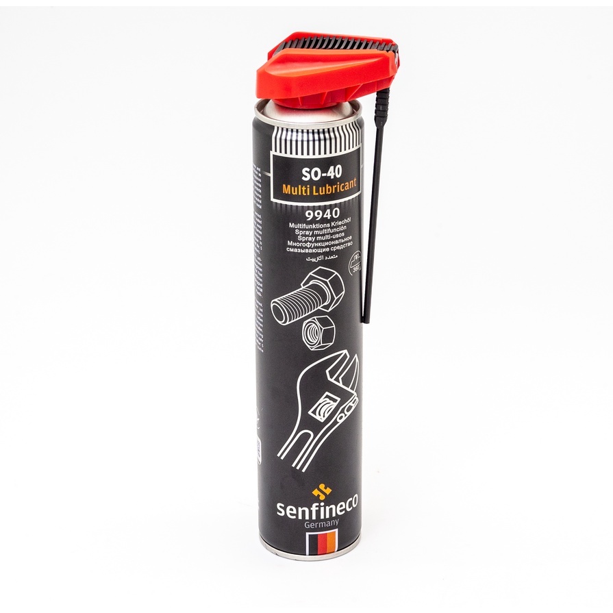Dầu xịt bôi trơn làm sạch bảo vệ bề mặt, cửa kính ô tô Senfineco 9940 SO40 Multi Lubricant Smart dung tích 400ml