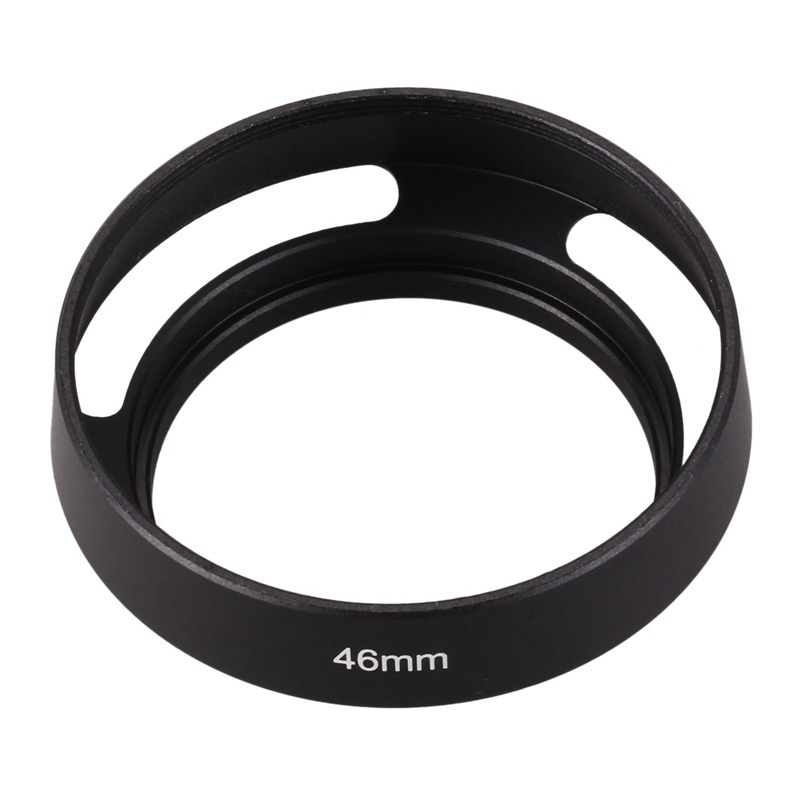 Black 46mm Metal Lens Hood for 25mm F1.4 35mm F1.6 50mm F1.8 mirrorless