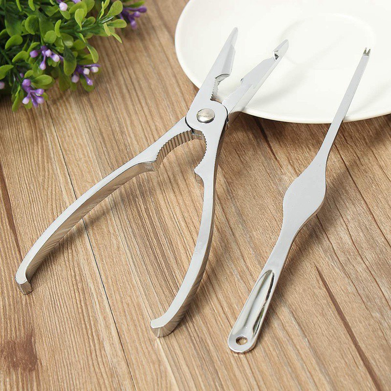 Bộ 2 dụng cụ lấy thịt cua bằng thép không gỉ
