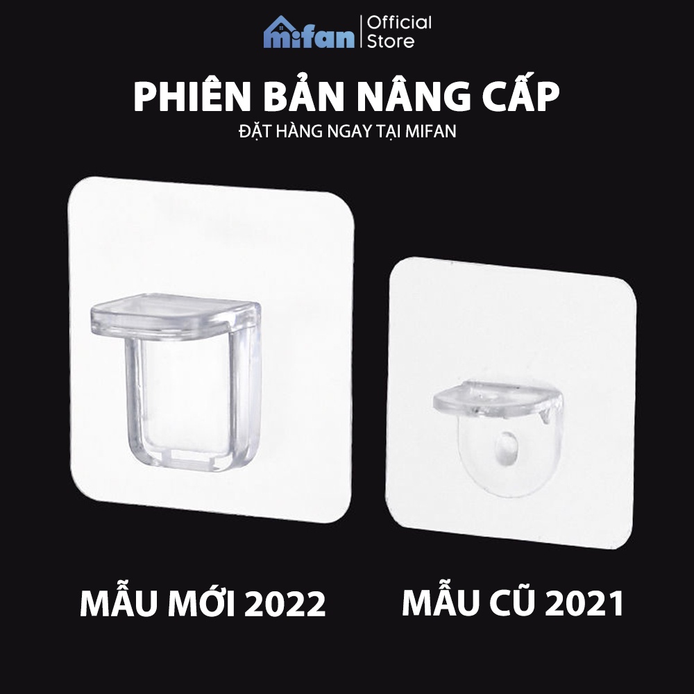 Miếng Dán Chốt Đỡ Kệ Cao Cấp MIFAN - Ke Góc Chữ L Đỡ Kệ Gỗ Treo Tường,  Đợt Tủ, Khung Tranh - Không Cần Khoan Đục | BigBuy360 - bigbuy360.vn