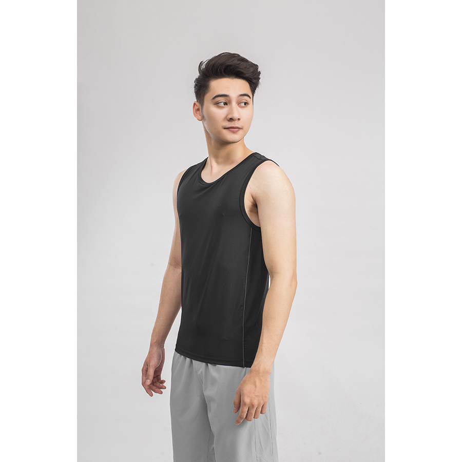 Áo Lót Nam Kwin KTT002S9 Áo Thun Ba Lỗ Màu Đen Chất Liệu Polyester Thể Thao Dáng Slim Fit Ôm Vừa