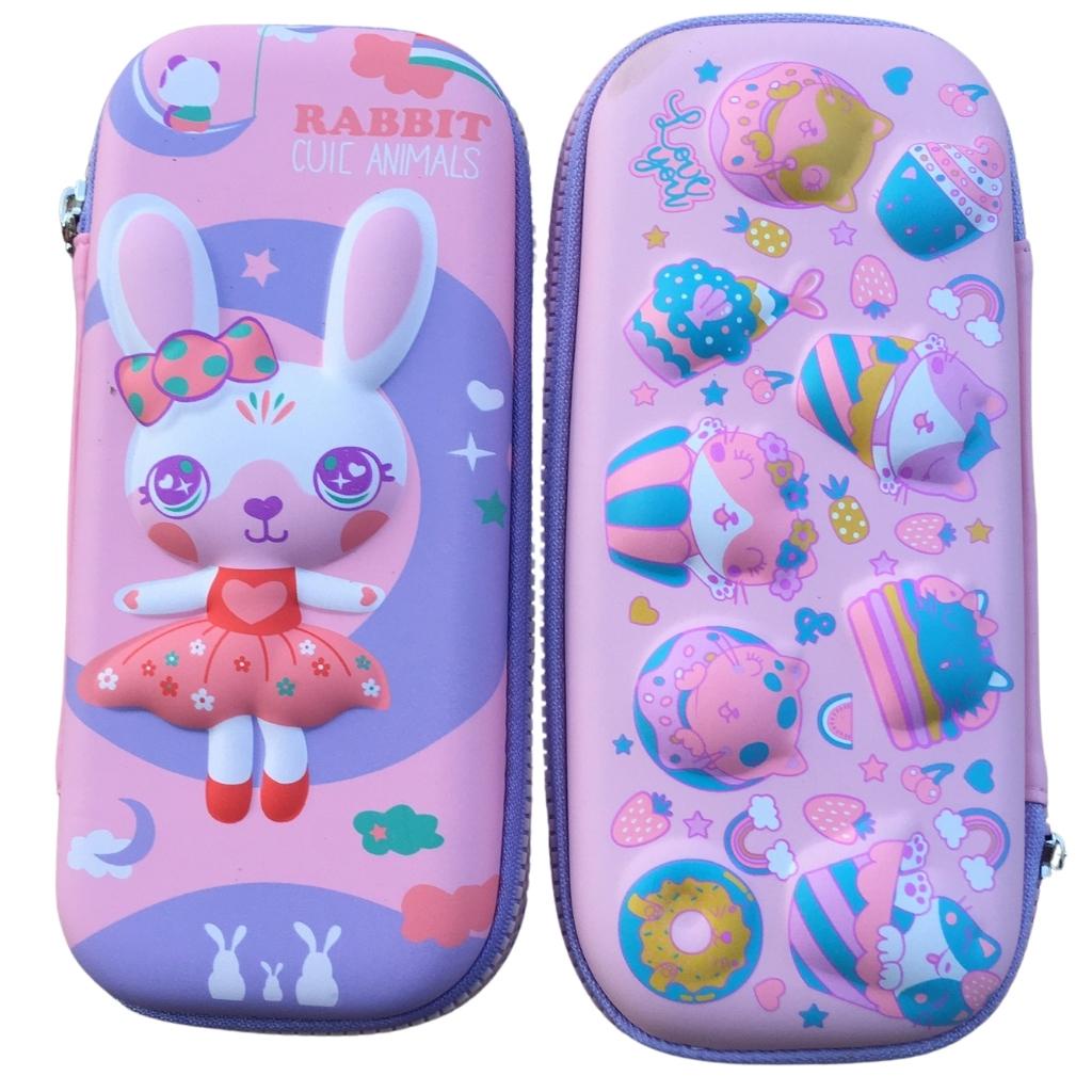 Hộp bút khoá zip Mika 3D nhiều hình