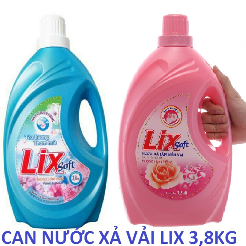 Nước xả vải Lix Soft 3.8kg Hương sớm Mai/Hoa Hồng