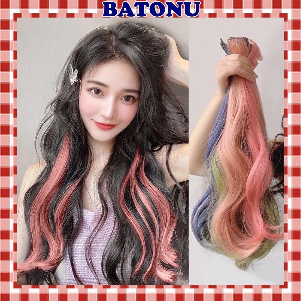 Kẹp tóc giả vẩy light Batonu tóc xoăn giả nhiều màu phong cách hàn quốc TG17