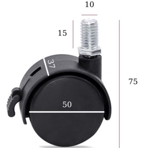 Combo 8 Bánh xe văn phòng Bánh xe quạt hơi nước Nguyên Việt chạy êm, bền chắc