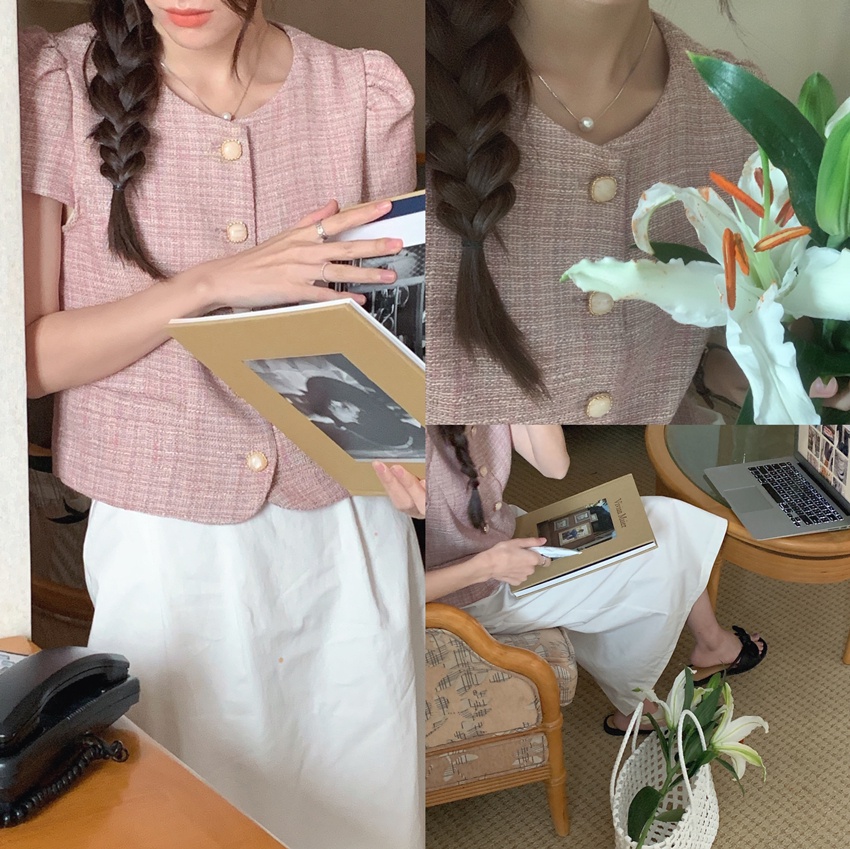 Áo Sơ Mi Ngắn Tay Thiết Kế Mới Thanh Lịch 52202