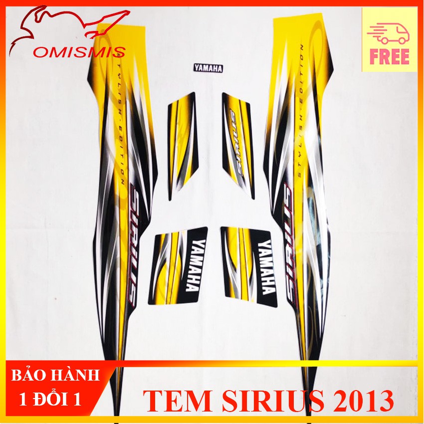 [SIRIUS 2013] BỘ TEM RỜI, TEM MẪU ZIN FULL 3 LỚP CHO SIRIUS ĐỜI 2013