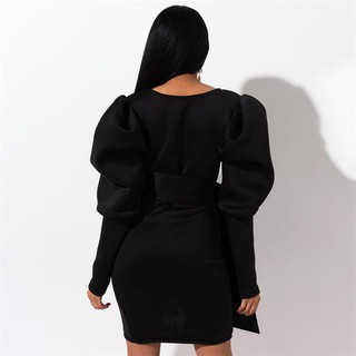 [ORDER] Váy tay bồng thắt eo cổ V (ảnh thật ở cuối) - B10.30