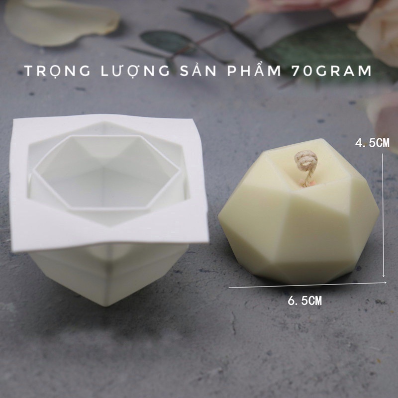 Khuôn silicone lục giác 3D