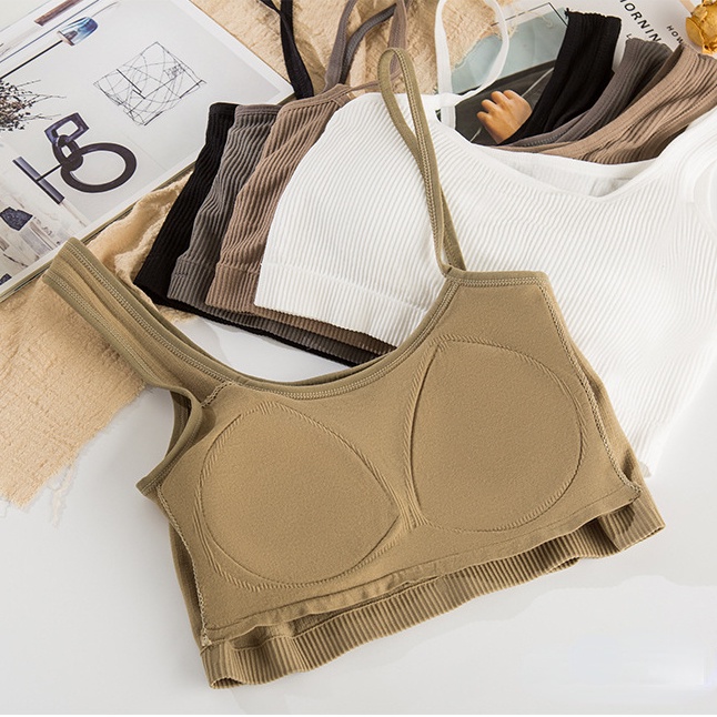 Áo croptop LEVAO có mút đệm gợi cảm thời trang cho nữ