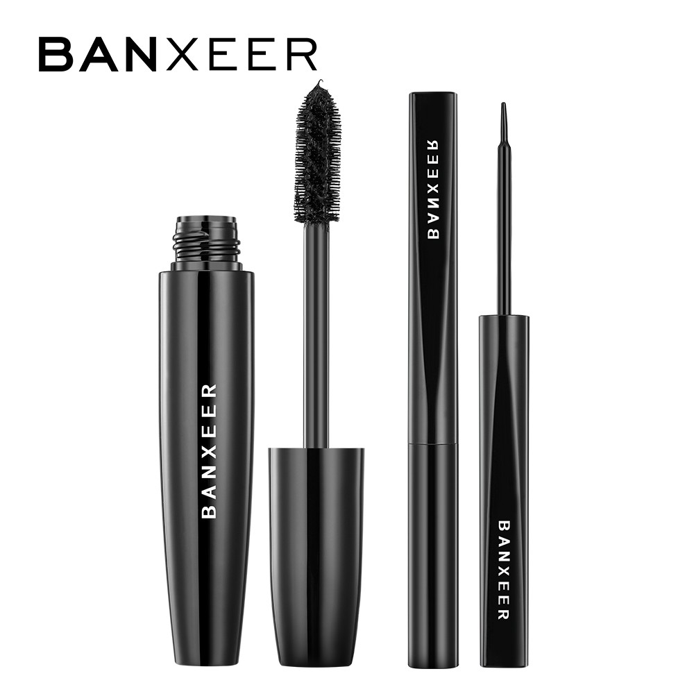 Bộ mỹ phẩm trang điểm BANXEER gồm Mascara + bút kẻ mắt lâu trôi chống nước 53g