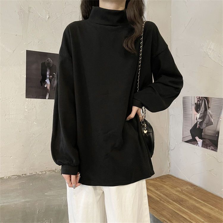 Áo Cổ Lọ Chất Liệu Nhung Plus Size Cho Nữ