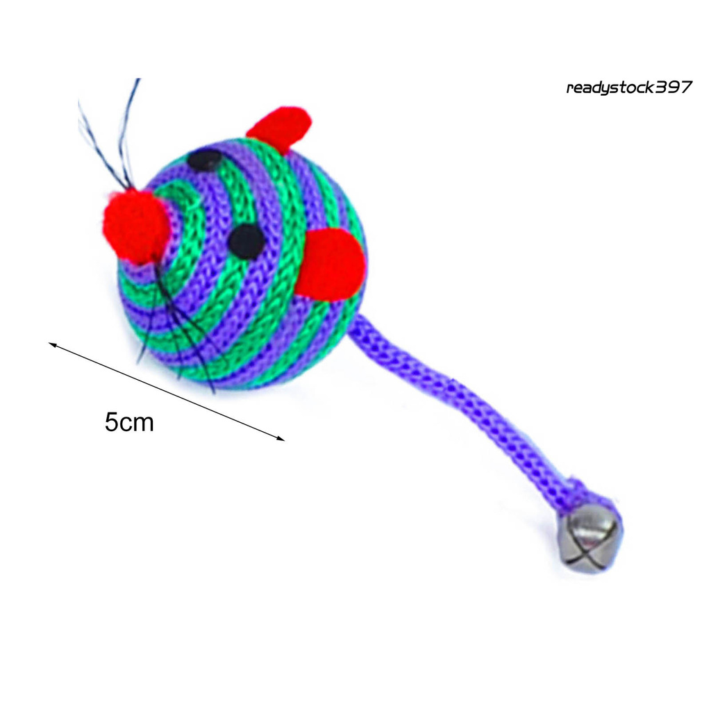 Đồ Chơi Bóng Dây Thừng Nylon Hình Chuột Hoạt Hình Cho Mèo