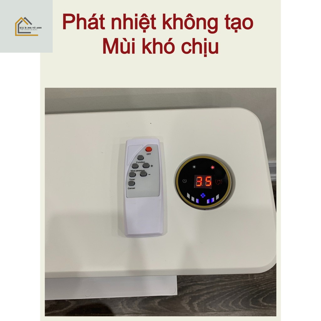 Máy sưởi , quạt sưởi , máy sưởi gốm KAIDO KD960 treo tường có điều khiển thông minh không gây khô da an toàn cho cả nhà