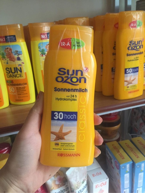 [Hàng Nội Địa Đức] Kem chống nắng  dưỡng da trắng Sunozon 200ml