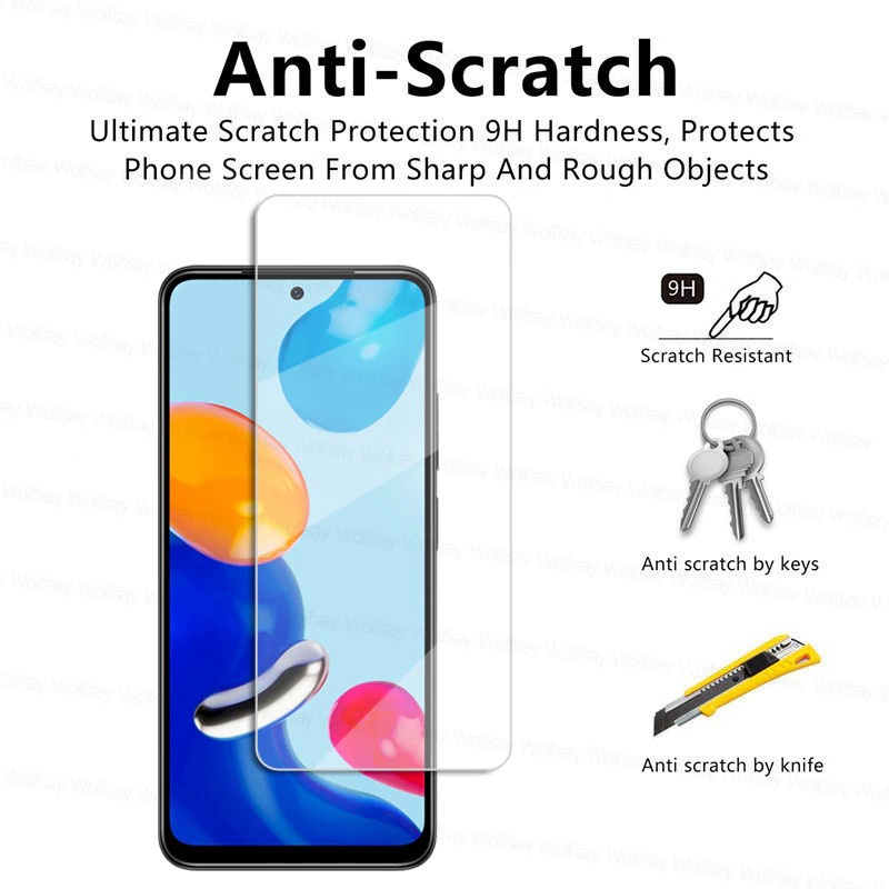 [Không FULL-Ảnh Thật] Kính CL Xiaomi Redmi Note 11 Cường Lực 2.5D 9H-0.26mm