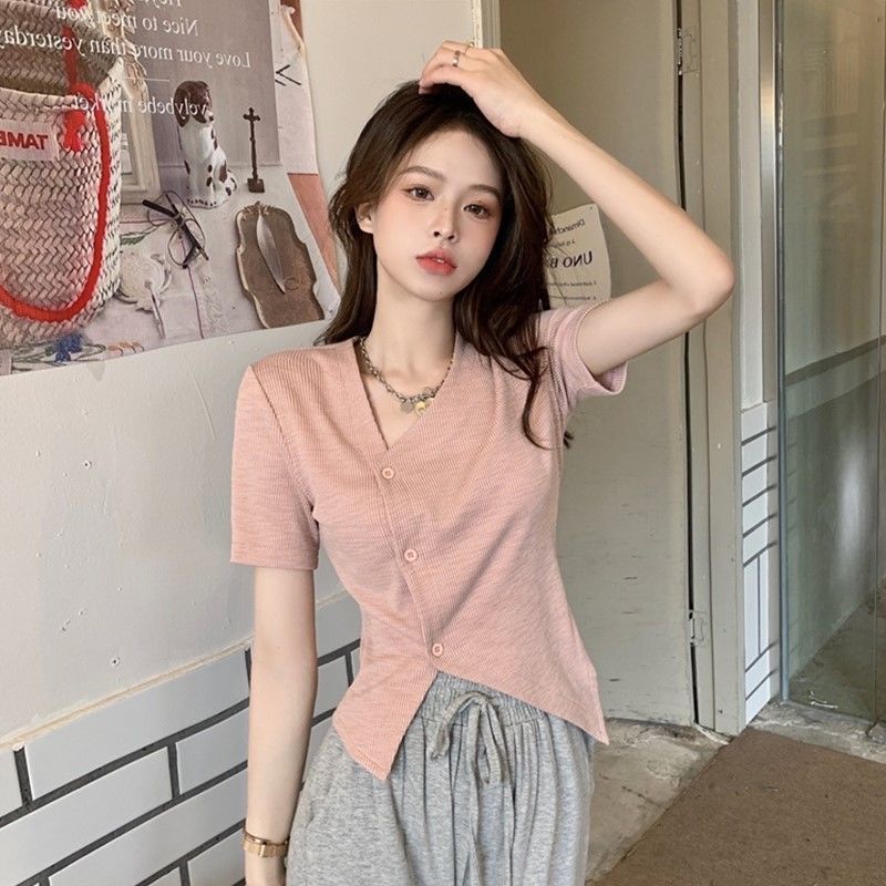 COZOK Áo Thun Ngắn Tay Thời Trang Cá Tính Dễ Phối Đồ