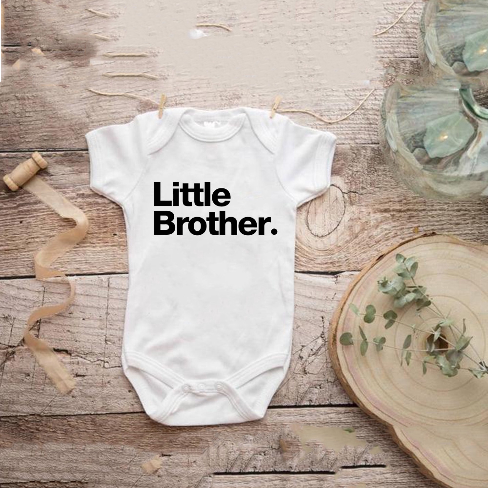 Bộ Áo Liền Quần Mùa Hè In Chữ big sister little brother Dành Cho Bé Trai Gái