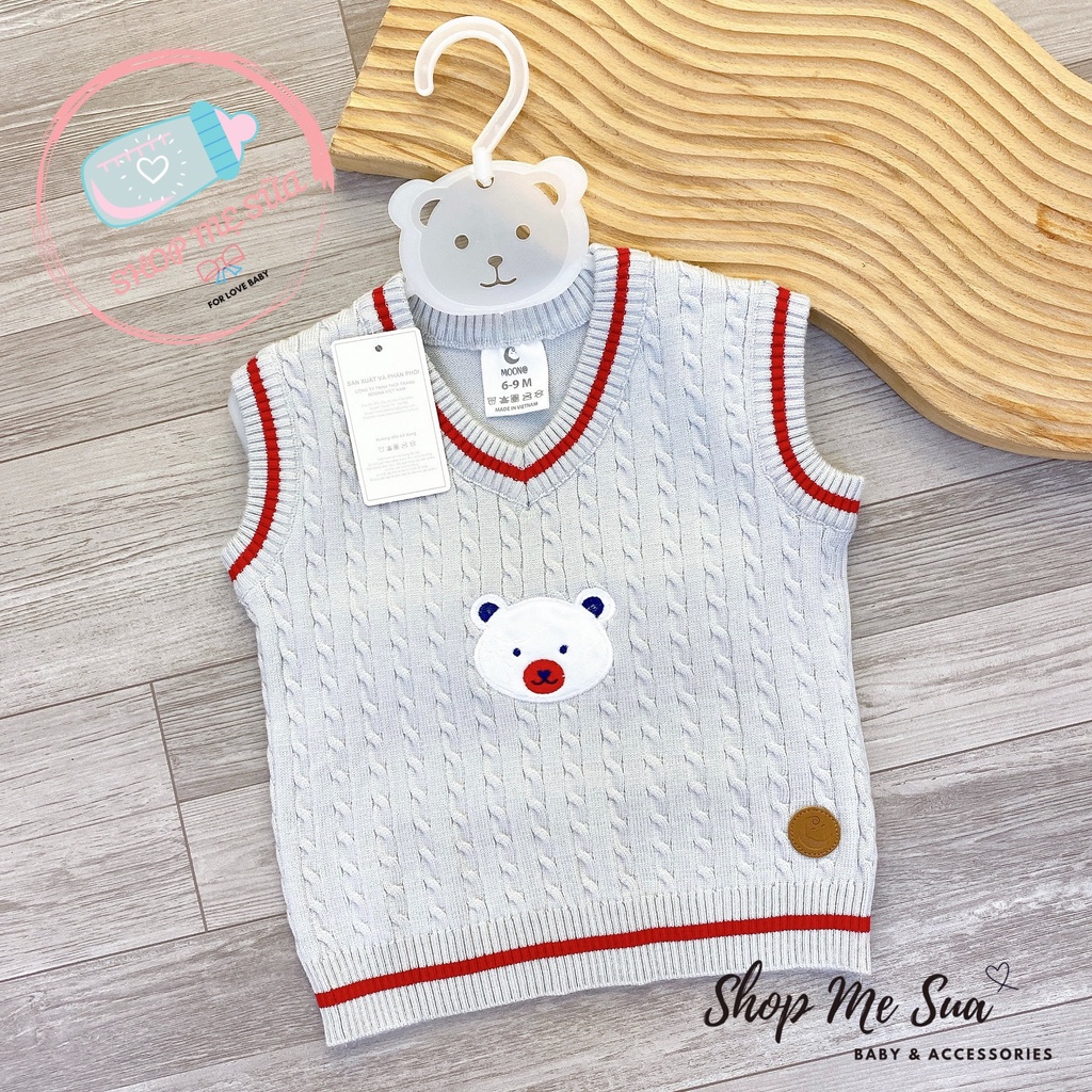 MOON Áo gile len cho bé trai dưới 15kg