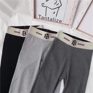 Quần legging tăm cạp cao