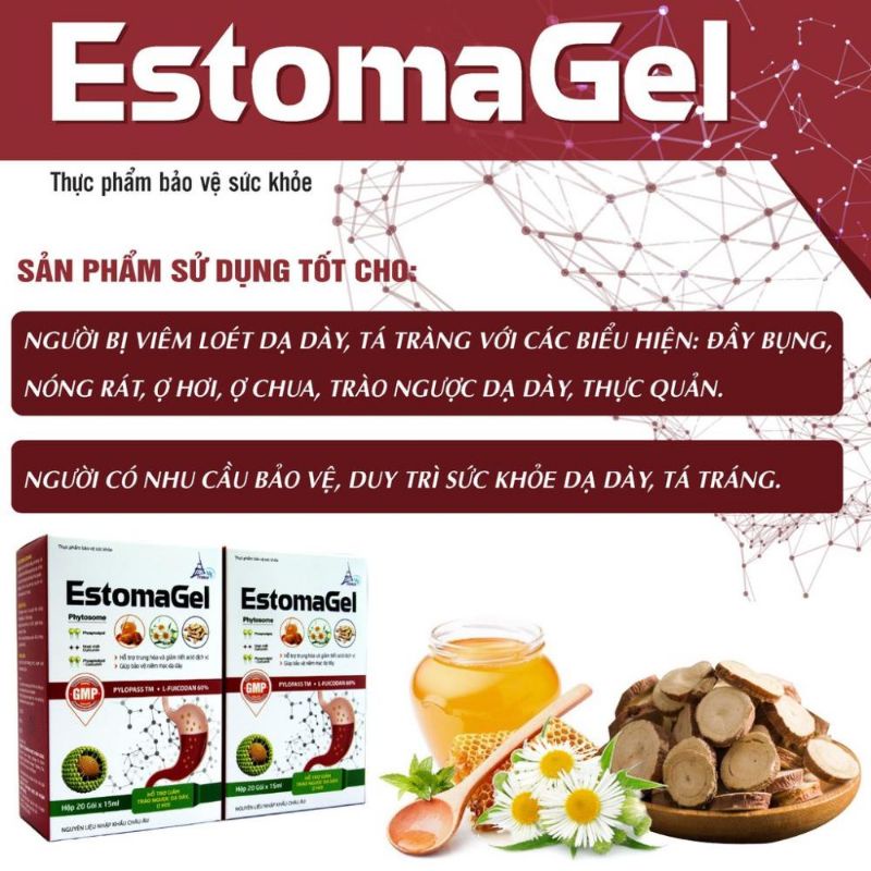 ESTOMAGEL hộp 20 gói hỗ trợ bảo vệ niêm mạc dạ dày