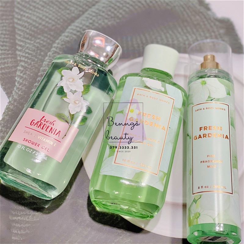 [BILL MỸ] FRESH GARDENIA - BỘ XỊT THƠM DƯỠNG THỂ BATH AND BODY WORKS