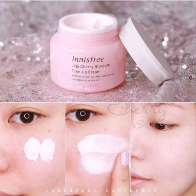 Kem Dưỡng Nâng Tông Da Trắng Sáng Chiết Xuất Hoa Anh Đào - Innisfree Jeju Cherry Blossom Tone Up Cream 50ml