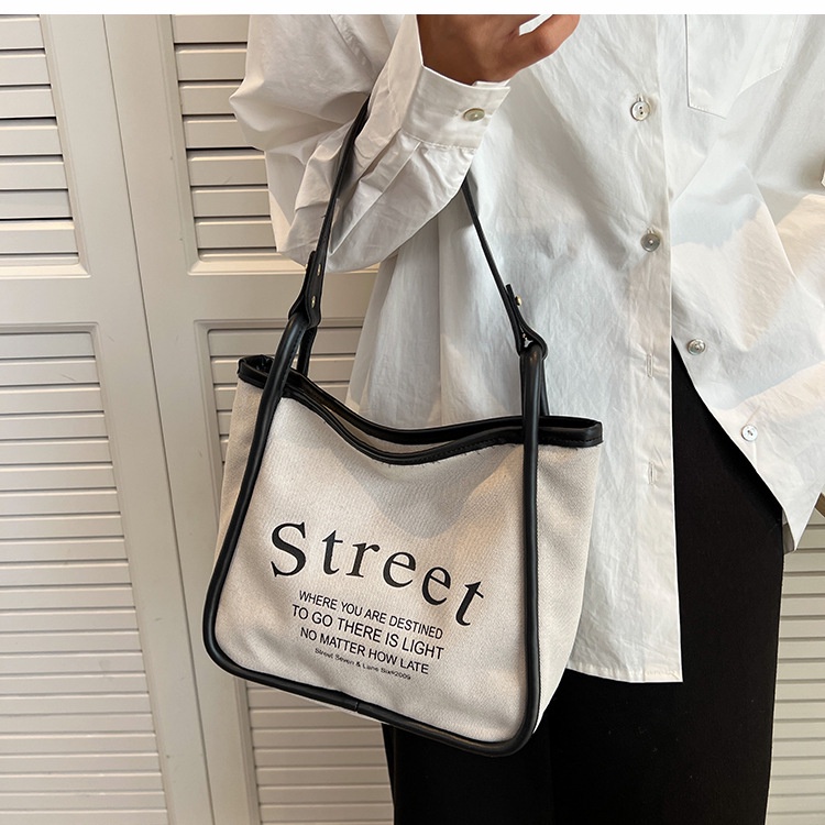 Túi Đeo Vai Vải canvas Dung Tích Lớn Thời Trang Cho Bạn Gái