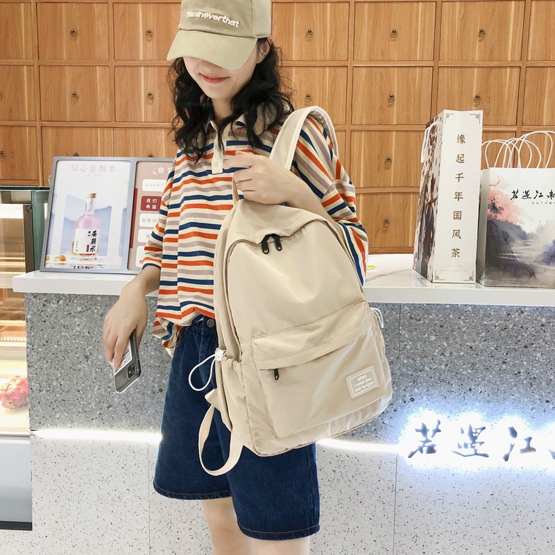 [CÓ QUÀ TẶNG] BALO NỮ TRƠN ULZZANG NHIỀU NGĂN ,BALO NỮ THỜI TRANG,BALO ĐẸP ĐI HỌC,DU LỊCH CHẤT VẢI DÙ CHỐNG THẤM NƯỚC