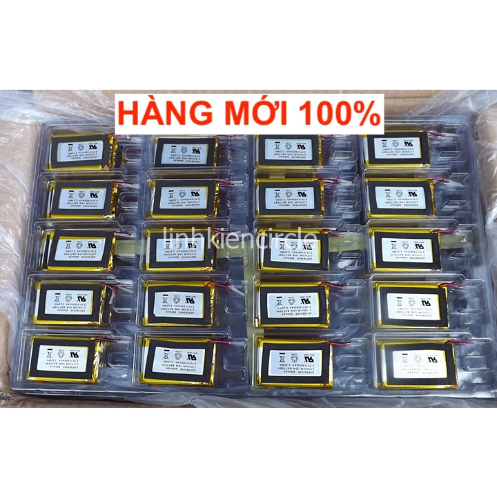 Pin lithium 3.7V 600mA 2.22Wh có mạch bảo vệ mới 100% dùng cho loa Bluetooth DIY - LK0385