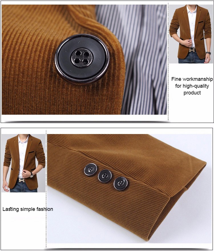 Áo khoác vest một hàng nút ôm dáng phong cách doanh nhân lịch lãm thời trang dành cho nam