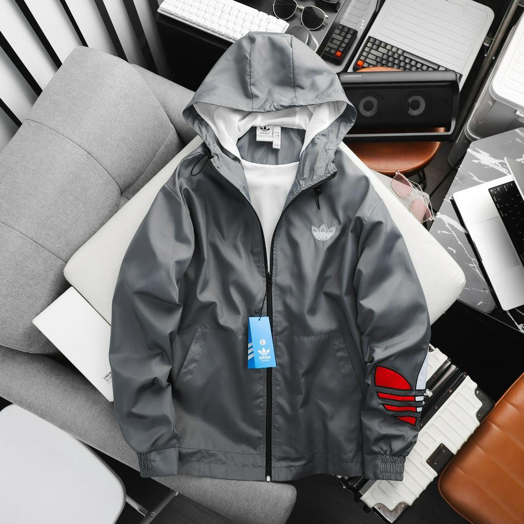 Áo khoác thể thao DA76AK chất gió nhẹ mát, form chuẩn đẹp có nón