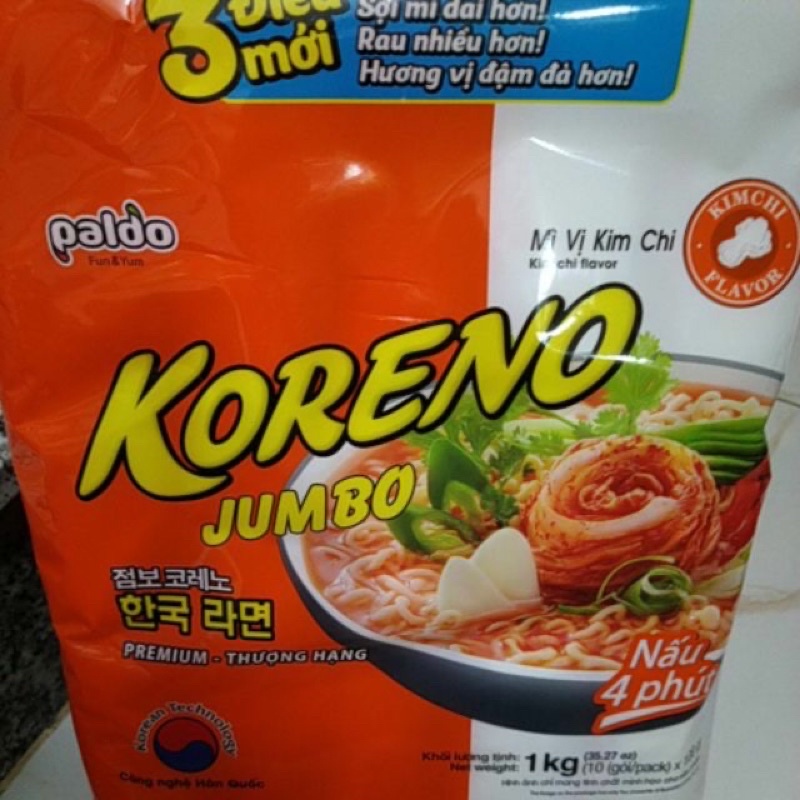 Mì koreno Jumbo. combo 2 túi.2kg. 20gói. date 02.2022 | BigBuy360 - bigbuy360.vn